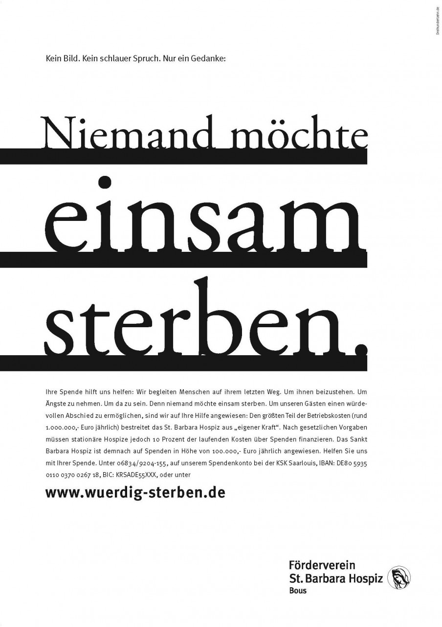 Hospiz-Kampagne Würdig sterben